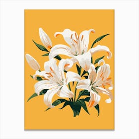 White Lilies 1 Canvas Print