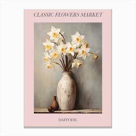 Classic Flowers Market  Daffodil Floral Poster 2 Canvas Print