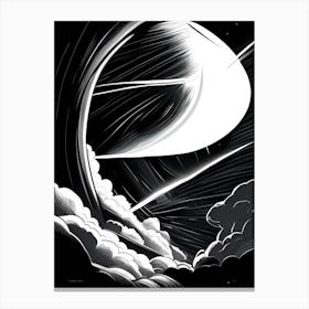 Stellar Wind Noir Comic Space Canvas Print