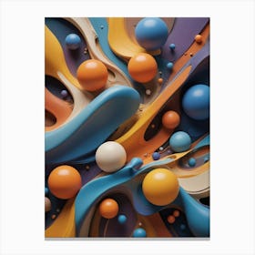 Abstract Painting Uncharted Territory Canvas Print