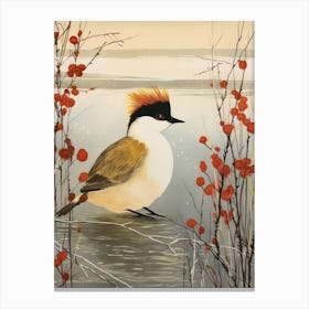 Bird Illustration Grebe 4 Canvas Print