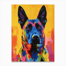 Belgian Malinois dog colourful painting Canvas Print