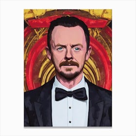 Simon Pegg Illustration Movies Canvas Print