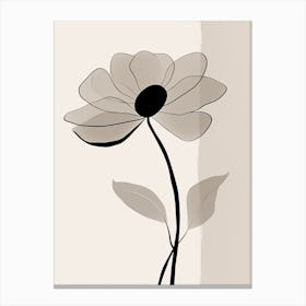 Flower Line Art Abstract 2 Canvas Print