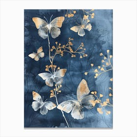 Gold Butterflies 1 Canvas Print