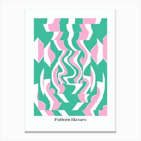 Patten Bizarre In Pink And Green Canvas Print