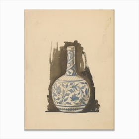 Blue And White Vase Canvas Print