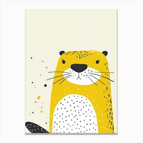 Yellow Sea Otter 3 Canvas Print