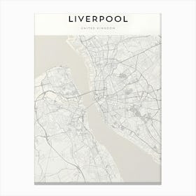 Liverpool Travel Map Canvas Print