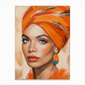 Orange Turban Canvas Print