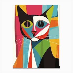 Abstract Cat Canvas Print