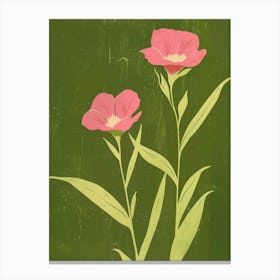Pink & Green Veronica 1 Canvas Print