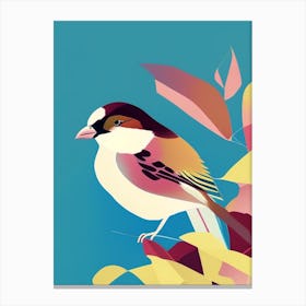 House Sparrow Pop Matisse 2 Bird Canvas Print