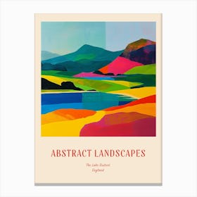 Colourful Abstract The Lake District England 4 Poster Canvas Print