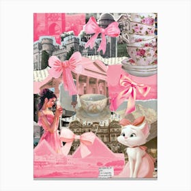 Pink Tea Party 1 Canvas Print