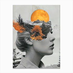 Woman'S Head Canvas Print