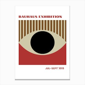 Bauhaus Red Exhibition 1 Canvas Print