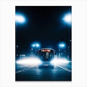 Bus Gasoline Urban Move Background Black Modern Europa Car Twilight Light Lamp Life Obs (7) Canvas Print