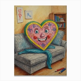 Heart Of A Clown Canvas Print