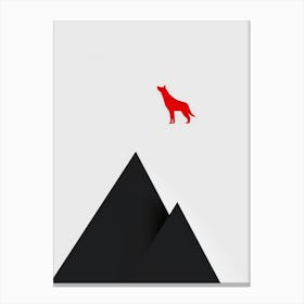Wolf Minimalist Abstract 1 Canvas Print