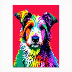 Bergamasco Sheepdog Andy Warhol Style dog Canvas Print