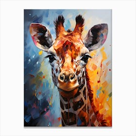 Whimsical Giraffe Majesty Canvas Print