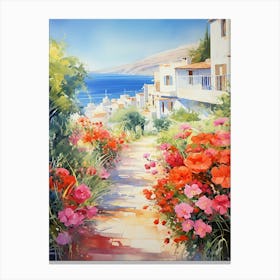 Whispers of the Sea: Mediterranean Coast Print Canvas Print