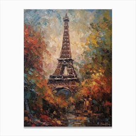 Eiffel Tower Paris France Pissarro Style 12 Canvas Print