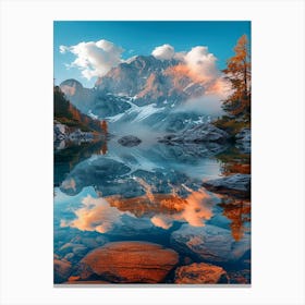 Mountain Lake Reflection Canvas Print