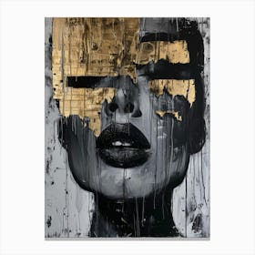 Gold And Black 18 Canvas Print