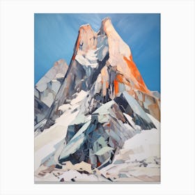 Zugspitze Germany 1 Mountain Painting Canvas Print