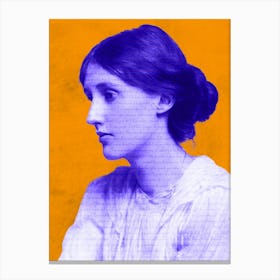 Colorful collage Un lieu à soi, Virginia Woolf (une chambre a soi), français Canvas Print