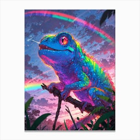 Rainbow Chameleon Canvas Print