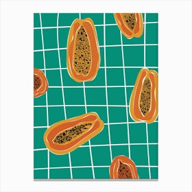 Pattern Of Papaya Canvas Print