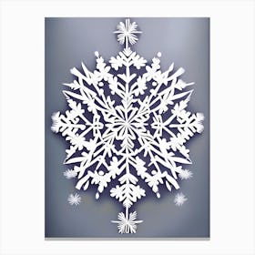 Winter Snowflake Pattern, Snowflakes, Marker Art 5 Canvas Print