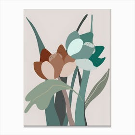 Abstract Flowers 2 Canvas Print