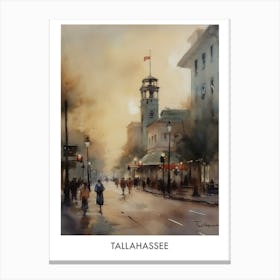 Tallahassee Watercolor 3travel Poster Canvas Print