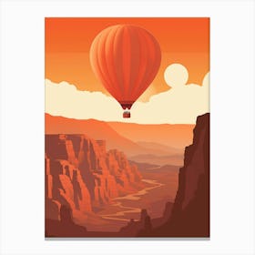 Hot Air Balloon Cappadocia Art Deco 4 Canvas Print