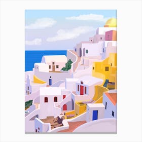 Santorini Landscape Canvas Print