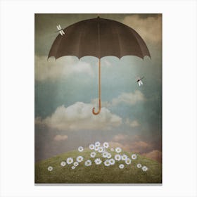 Umbrella In The Sky Canvas Print