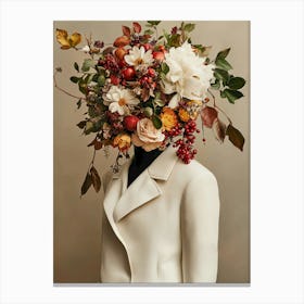 Woman with flowers Canvas Print