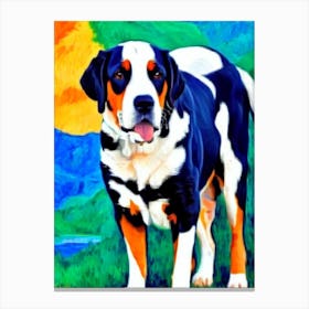 Greater Swiss Mountain Dog 2 Fauvist Style dog Canvas Print