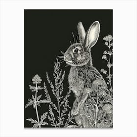 Britannia Petite Rabbit Minimalist Illustration 2 Canvas Print