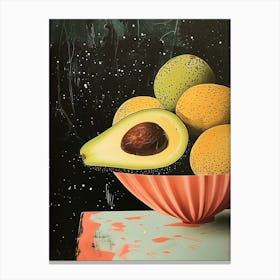 Art Deco Avocado Bowl 3 Canvas Print