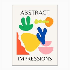 Abstract Impressions Poster 2 Canvas Print
