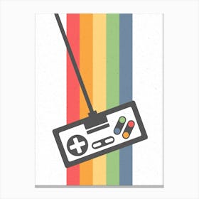 Game Controller - White Gaming Canvas Print