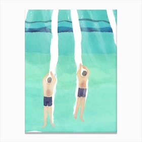 Swimming With Friends Canvas Print