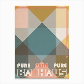 Bauhaus Pastel Tartan Canvas Print