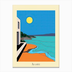 Poster Of Minimal Design Style Of Algarve, Portugal 4 Canvas Print