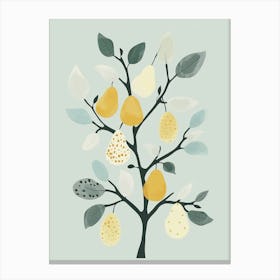 Pear Tree Flat Illustration 1 Canvas Print